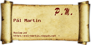Pál Martin névjegykártya